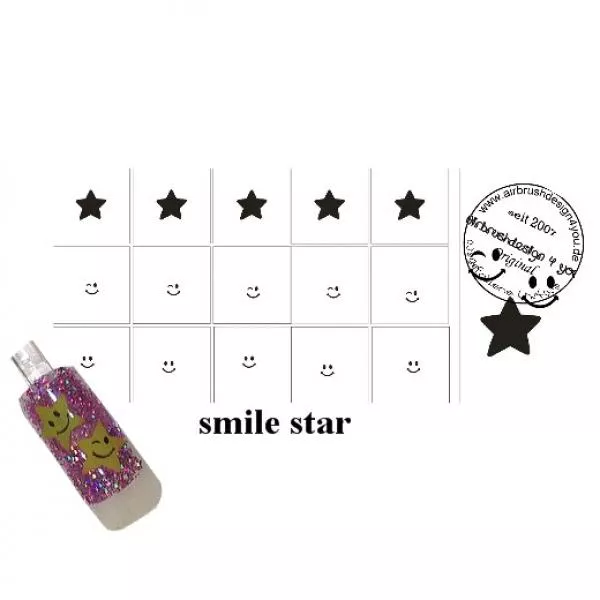 Airbrush Schablone smile star