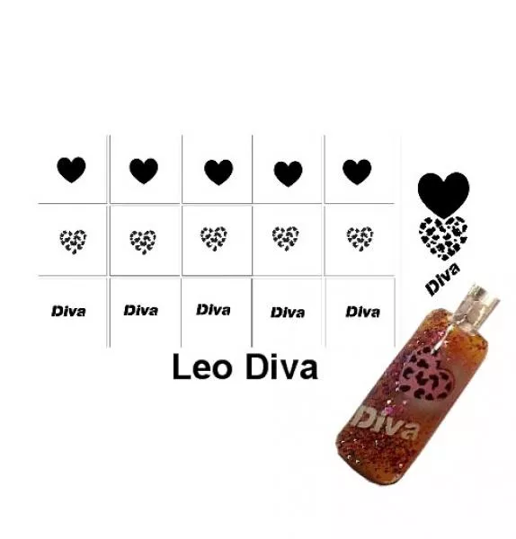 Nailart Schablone 15er Karte Leo Diva