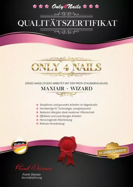 Profi Nagelstudio Staubabsaugung Qualitaetszertifikat Wizard Kaufen.j