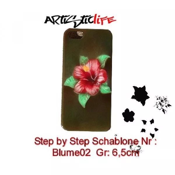 Airbrush Step by Step A4 Schablone ALBlume 02
