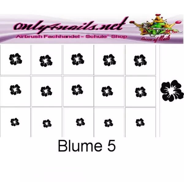 Airbrush Schablone Blume 05