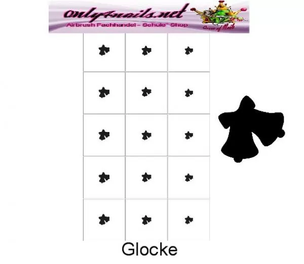 Nailart Schablone 15er Karte Glocken