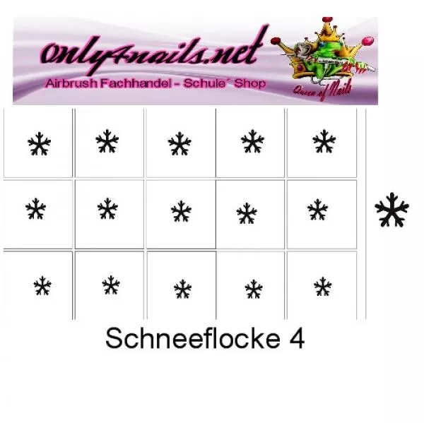 Nailart Schablone 15er Karte Schneeflocke 4