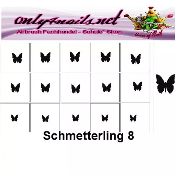 Nailart Schablone 15er Karte Schmetterling 8