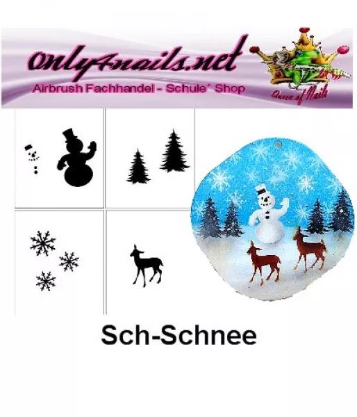 Schmuck Schablone Sch-Schnee