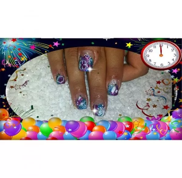 Nailart Schablone 15er Karte Silvester 2