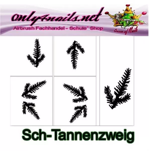 Schmuck Schablone Tannenzweig XL