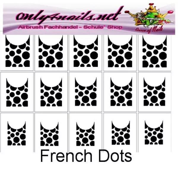 Airbrush Schablone French Dots Muster