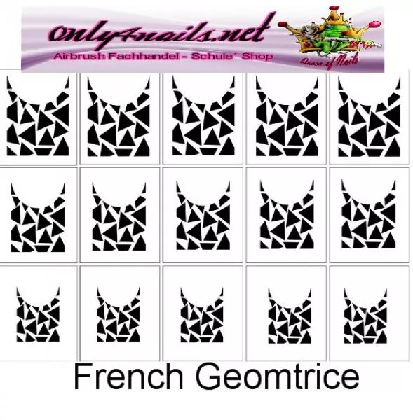 Airbrush Schablone French Geometrics