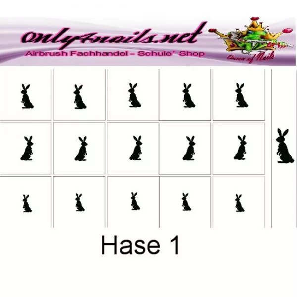 Airbrush Schablone Hase 1