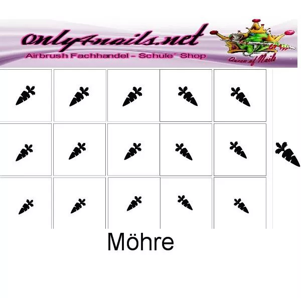 Airbrush Schablone Möhre