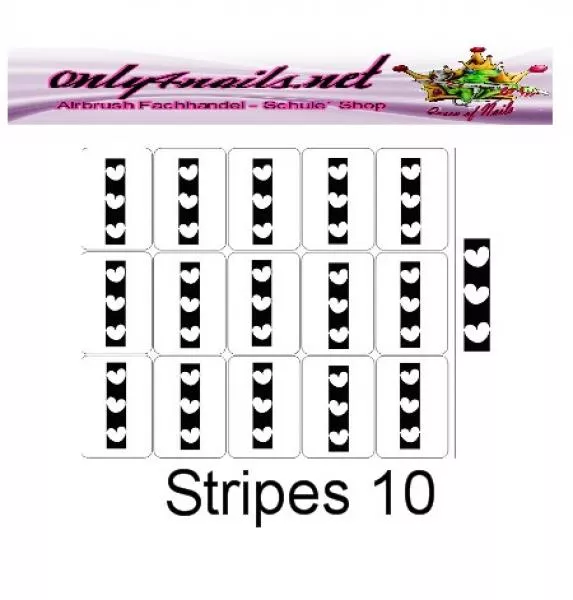 Airbrush Schablone Strips 10