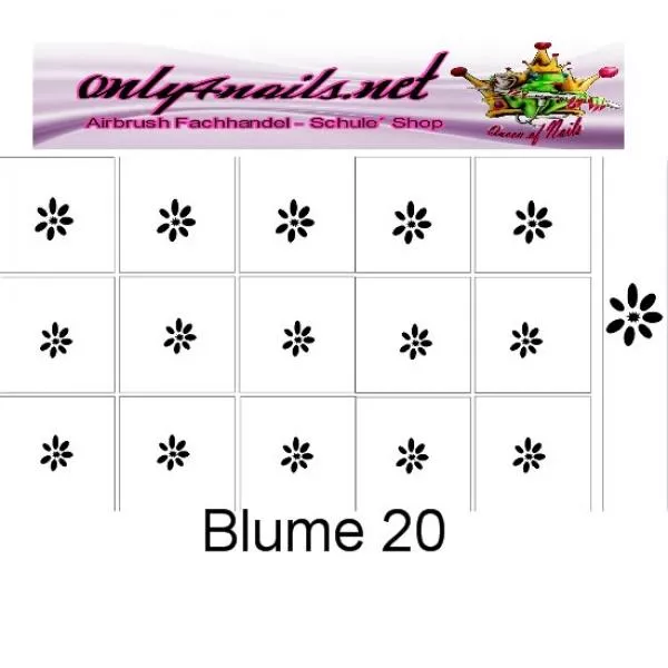 Airbrush Schablone Blume 20