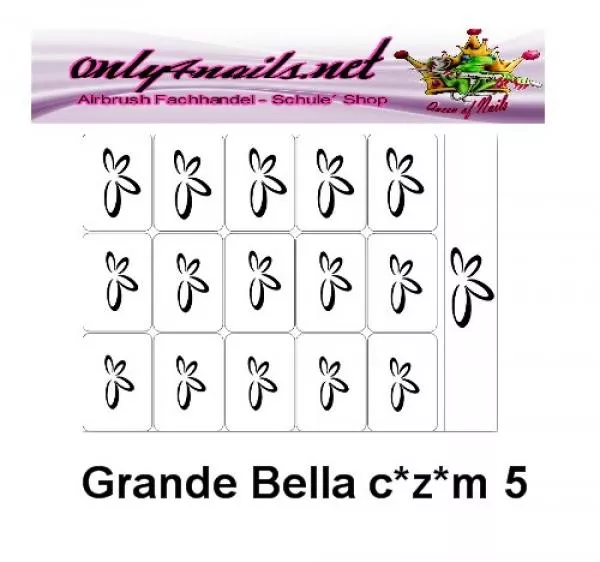 Airbrush Schablone Grande Bella c.z.m 5