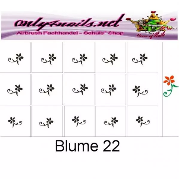 Airbrush Schablone Blume 22