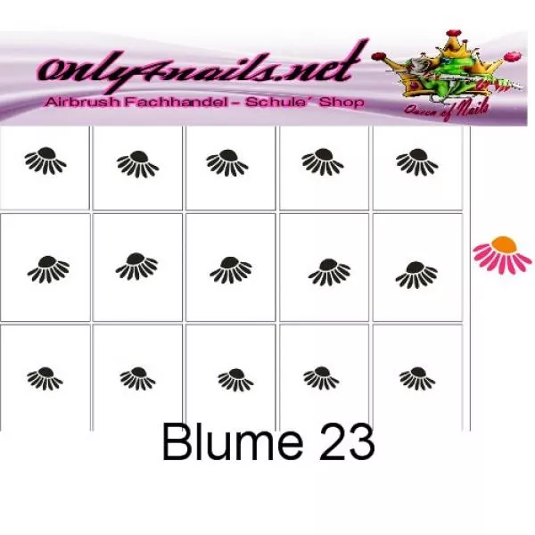 Nailart Schablone 15er Karte Blume 23