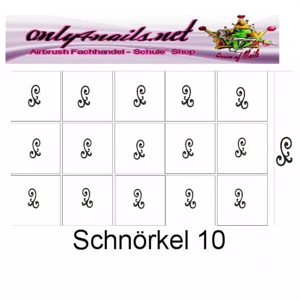 Airbrush Schablone Schnörkel 10