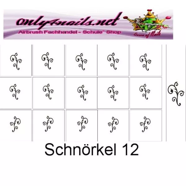 Airbrush Schablone Schnörkel 12