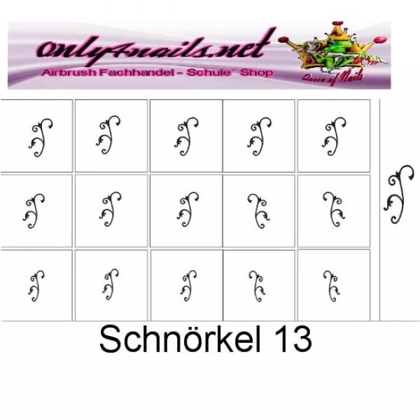 Airbrush Schablone Schnörkel 13