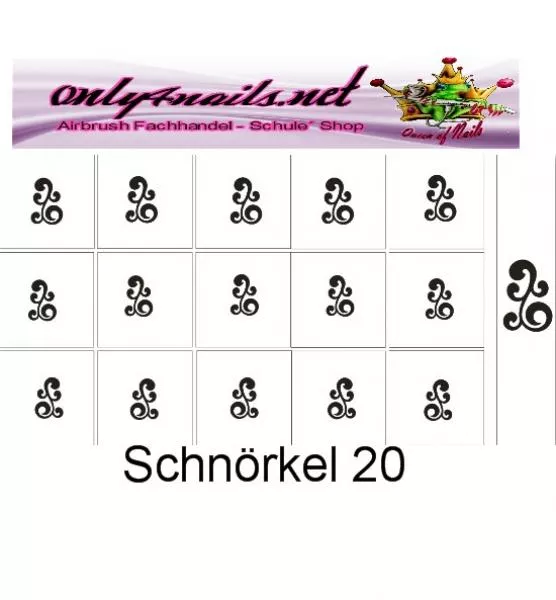 Airbrush Schablone Schnörkel 20