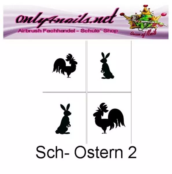 Airbrush Schablone Schmuck Ostern 2