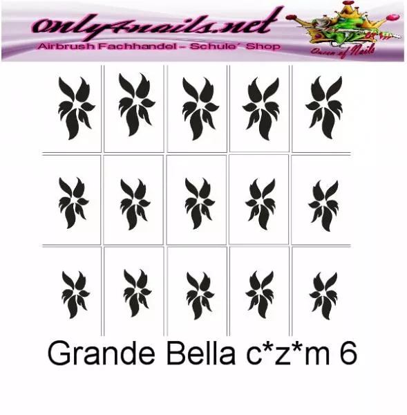 Airbrush Schablone Grande Bella c.z.m 6