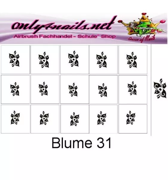 Airbrush Schablone Blume 31