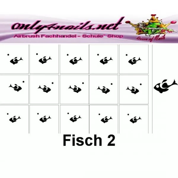 Airbrush Schablone Fisch 2