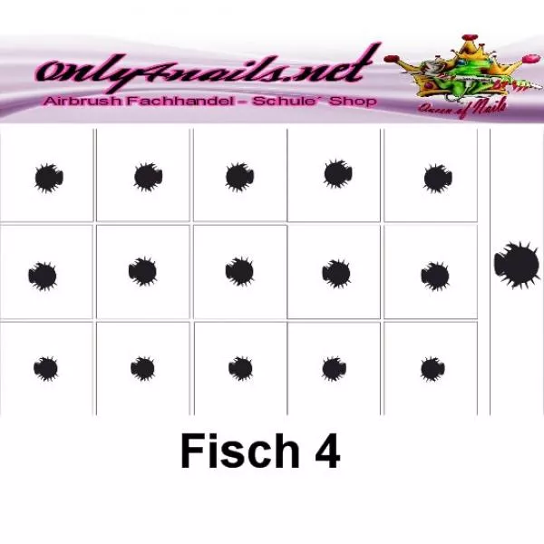 Airbrush Schablone Fisch 4