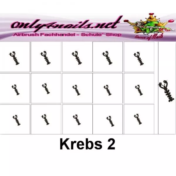 Airbrush Schablone Krebs 2