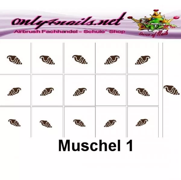 Airbrush Schablone Muschel 1