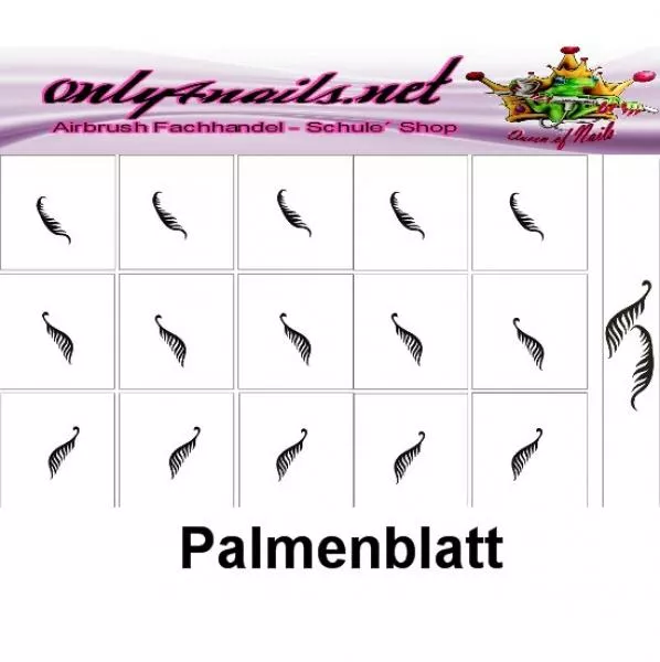 Airbrush Schablone Palmenblatt