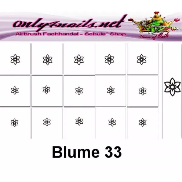 Airbrush Schablone Blume 33