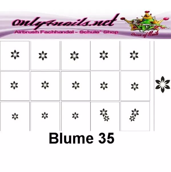 Airbrush Schablone Blume 35