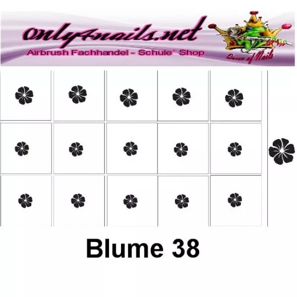 Airbrush Schablone Blume 38