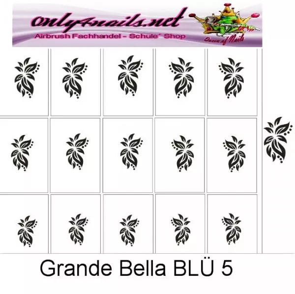 Airbrush Schablone Grande Bella Blü 5XL