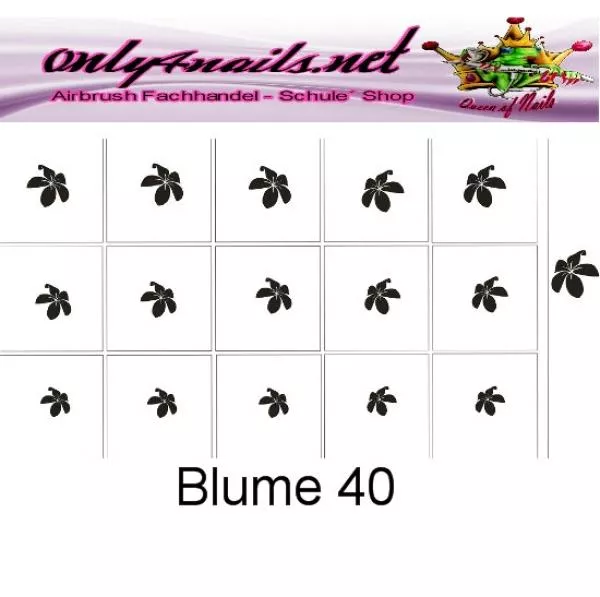 Airbrush Schablone Blume 40