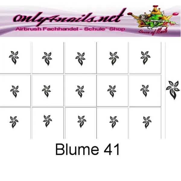 Airbrush Schablone Blume 41