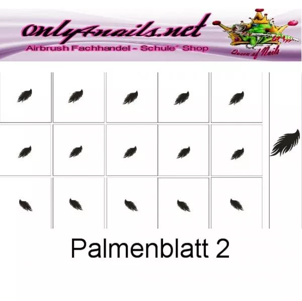 Airbrush Schablone Palmenblatt 2