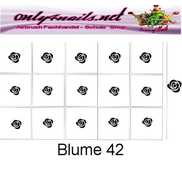 Airbrush Schablone Blume 42