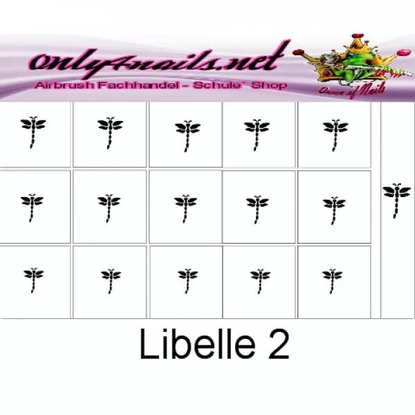 Airbrush Schablone Libelle 2