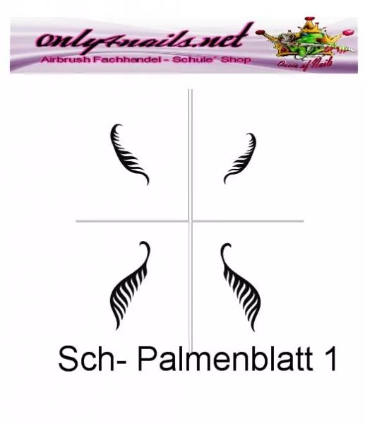 Airbrush Schablone Schmuck Palmenblatt