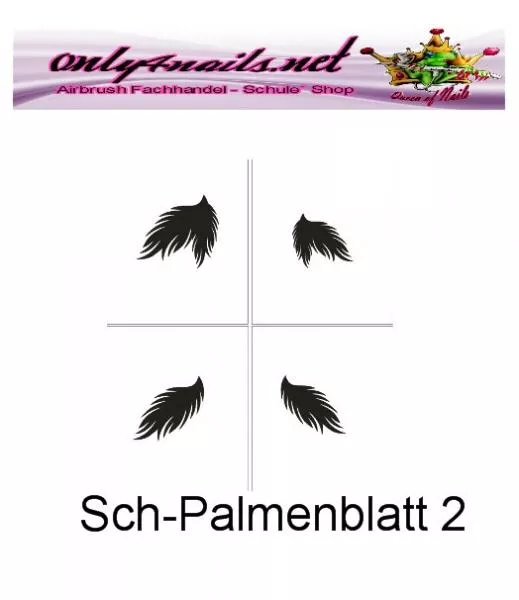 Airbrush Schablone Schmuck Palmenblatt 2