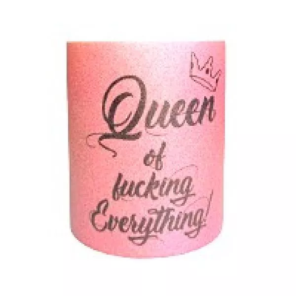 Glitzertasse Queen of fucking Everything Rosa