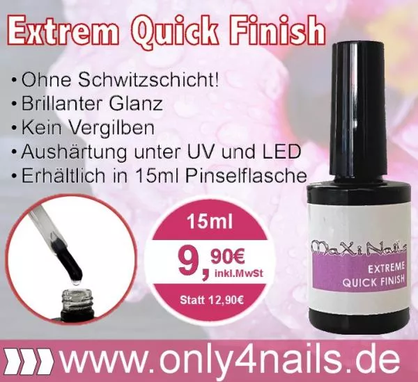 Extreme Quick Finish - Non Sticky Gel 15ml für deine Nails