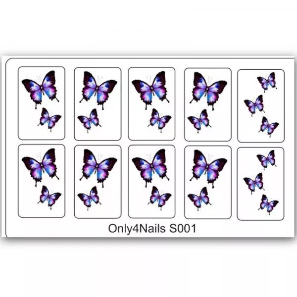 Nail Wraps Schmetterling S0001