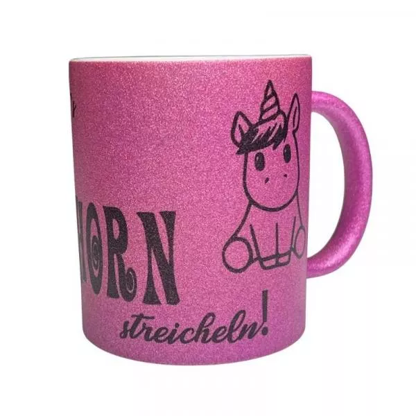 Tasse Mir reichts...ich geh mein Einhorn streicheln Pink