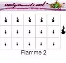 Nailart Schablone 15er Karte Flamme 2