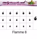 Nailart Schablone 15er Karte Flamme 8