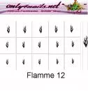 Nailart Schablone 15er Karte Flamme 12